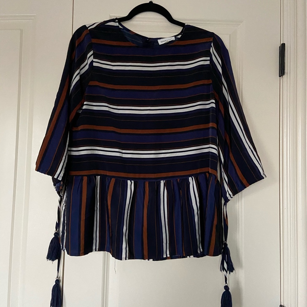 SUGAR LIPS striped dressy top